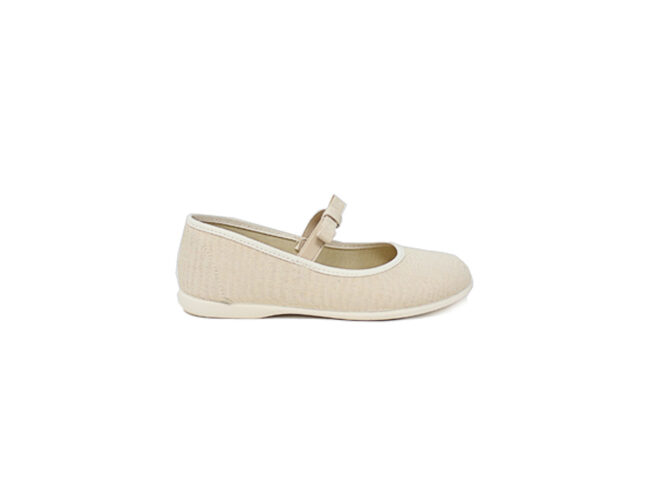 merceditas junior lino beige lazo batilas