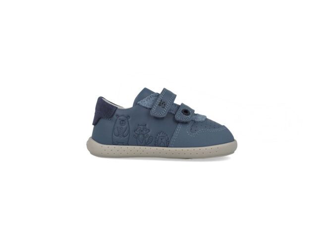 zapato azul oceano garvalin doble velcro