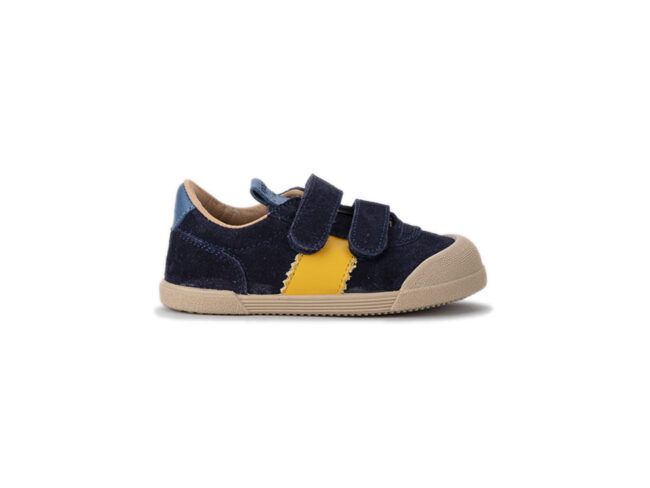 zapato sport marino y amarillo igor barefoot