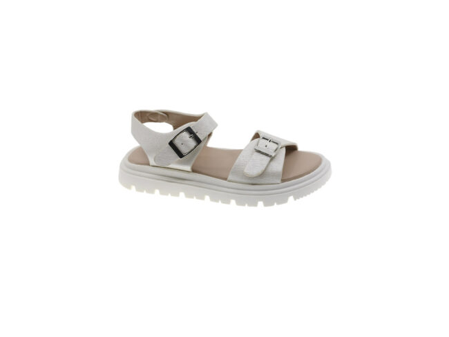 sandalias abiertas perla hebillas junior