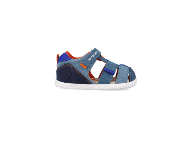 sandalia lona azul y marino biomecanics