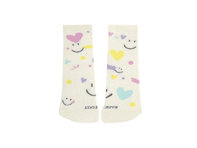 calcetines barefoot crema condos con corazones