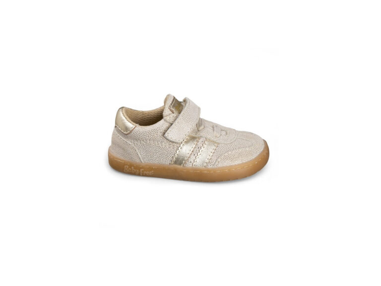 chetto deportiva casual beige y dorado baby