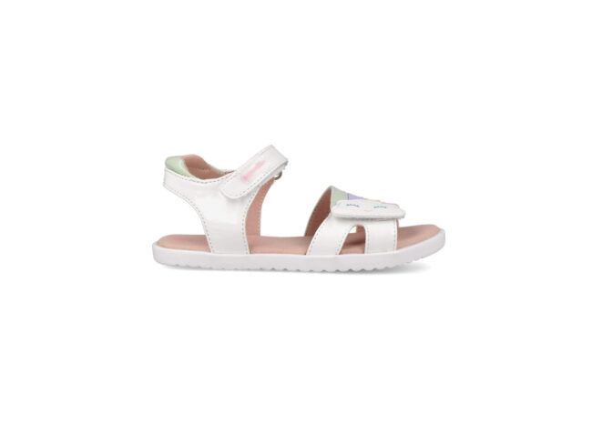 sandalias abiertas blancas arcoiris garvalín