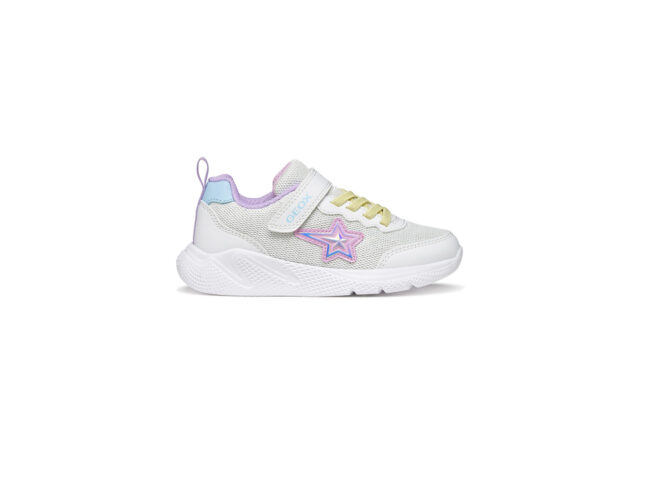 geox deportiva blanca estrella rosa