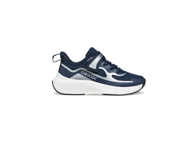 geox deportiva marino y plata junior