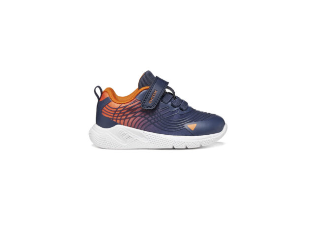 geox deportiva marino y naranja baby