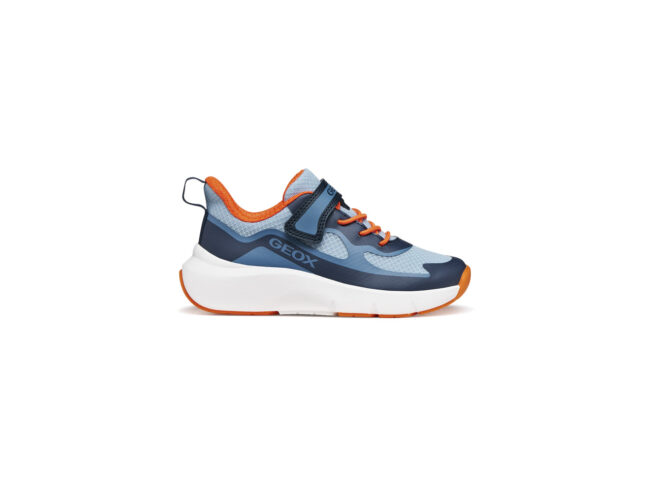 geox sport marino, celeste y naranja