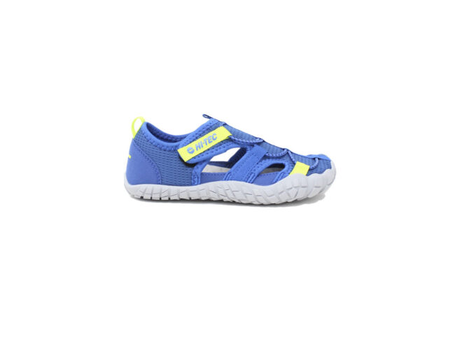 hi tec sandalia azul y amarillo