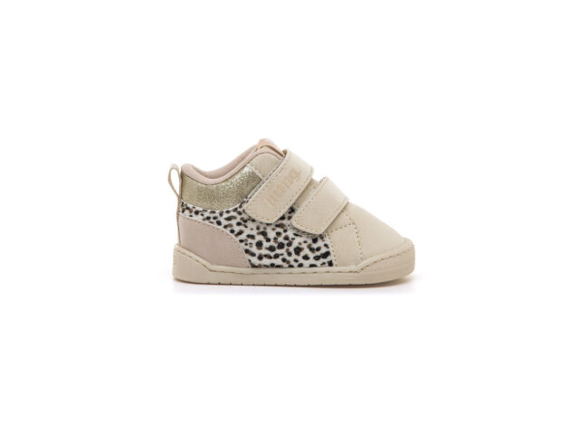 mustang botin beige y dorado baby
