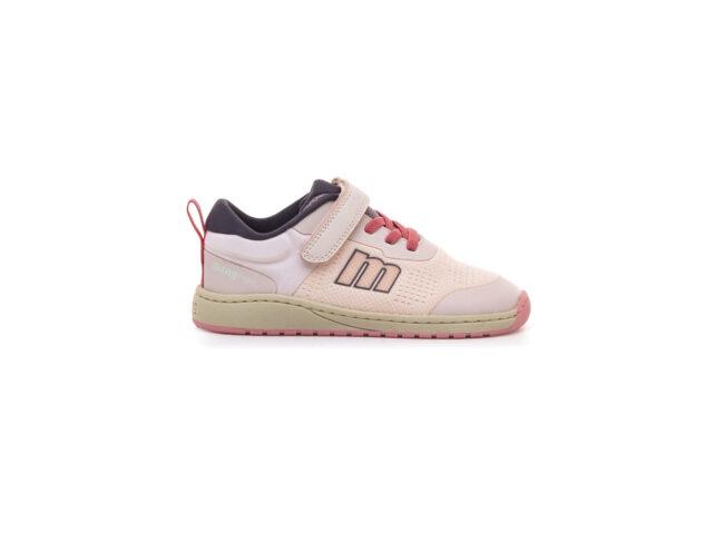 deportiva casual crema y rosa mustang junior
